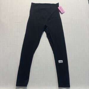 Poshdivah High-waisted band Tummysupport Leggings women Sz M Black Brand New